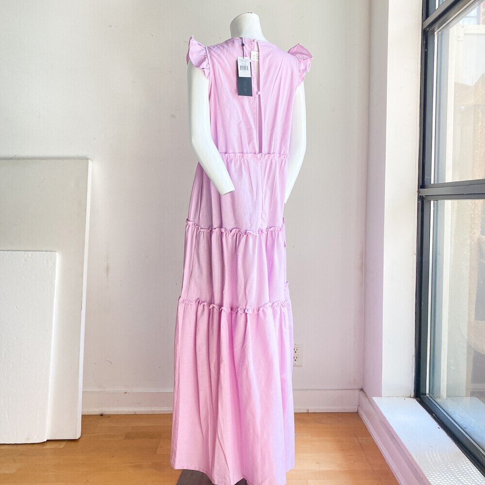 NWT Kendall And Kylie Lavender Tiered Sleveless Boho Maxi Dress 8/10 - Picture 6 of 7